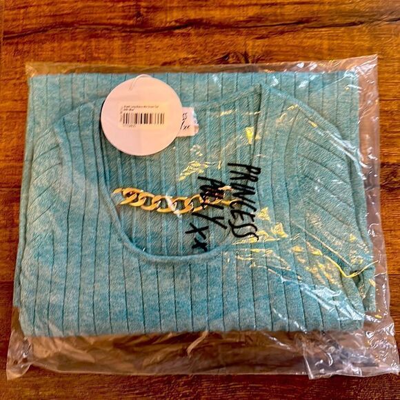 Princess Polly Shanti Long Sleeve Mini Dress Teal - Picture 6 of 7